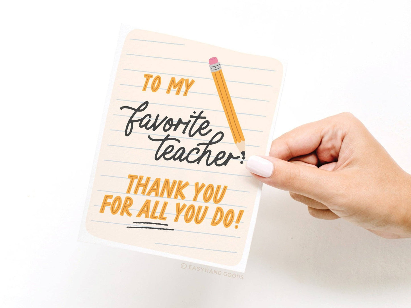 To My Favorite Teacher Greeting Card - Purpose + Passion Boutique