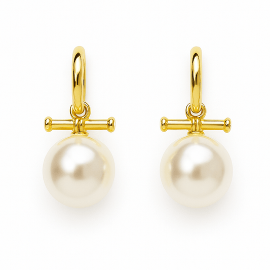Toggle Bar Pearl Earrings - Purpose + Passion Boutique