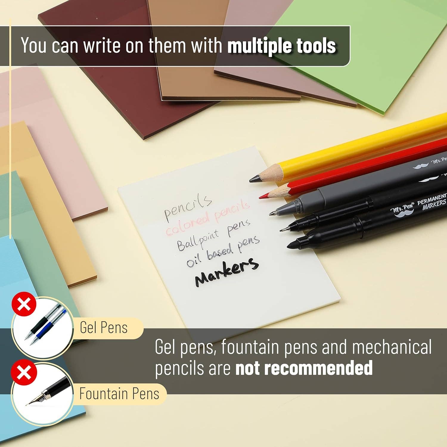 Transparent Sticky Notes, 3"×4" - Purpose + Passion Boutique