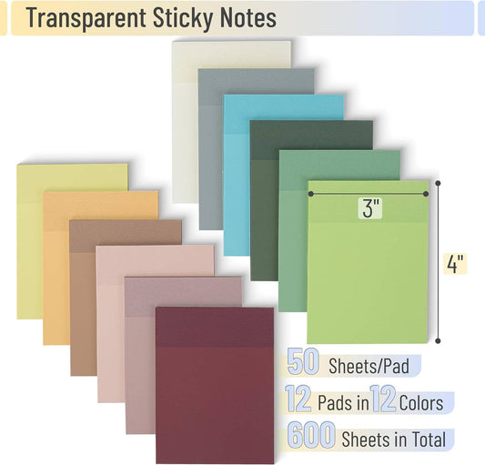 Transparent Sticky Notes, 3"×4" - Purpose + Passion Boutique