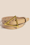 Triangle Buckle Leather Belt - Purpose + Passion Boutique