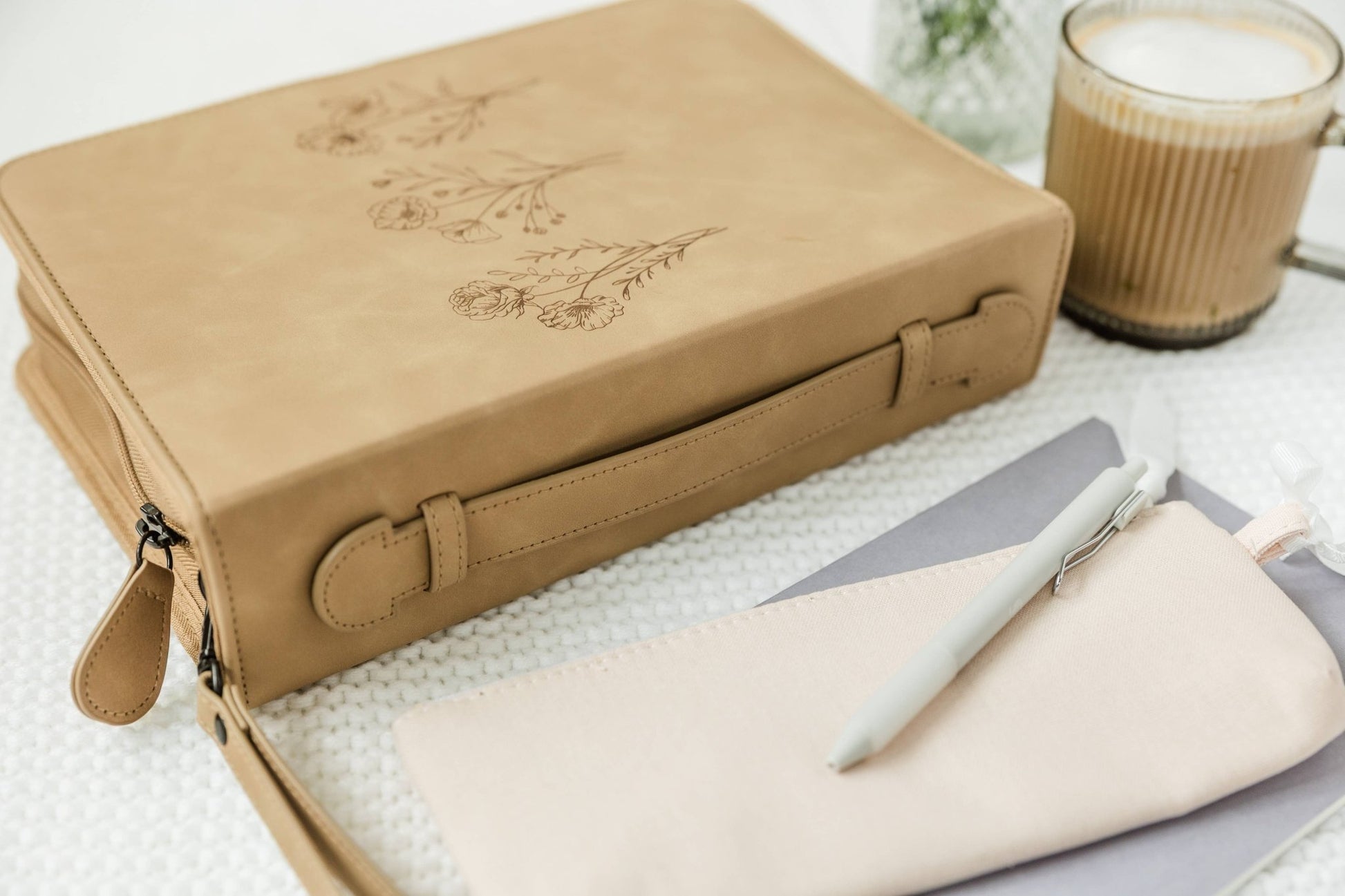 Trio Floral Vegan Leather Bible Case - Purpose + Passion Boutique