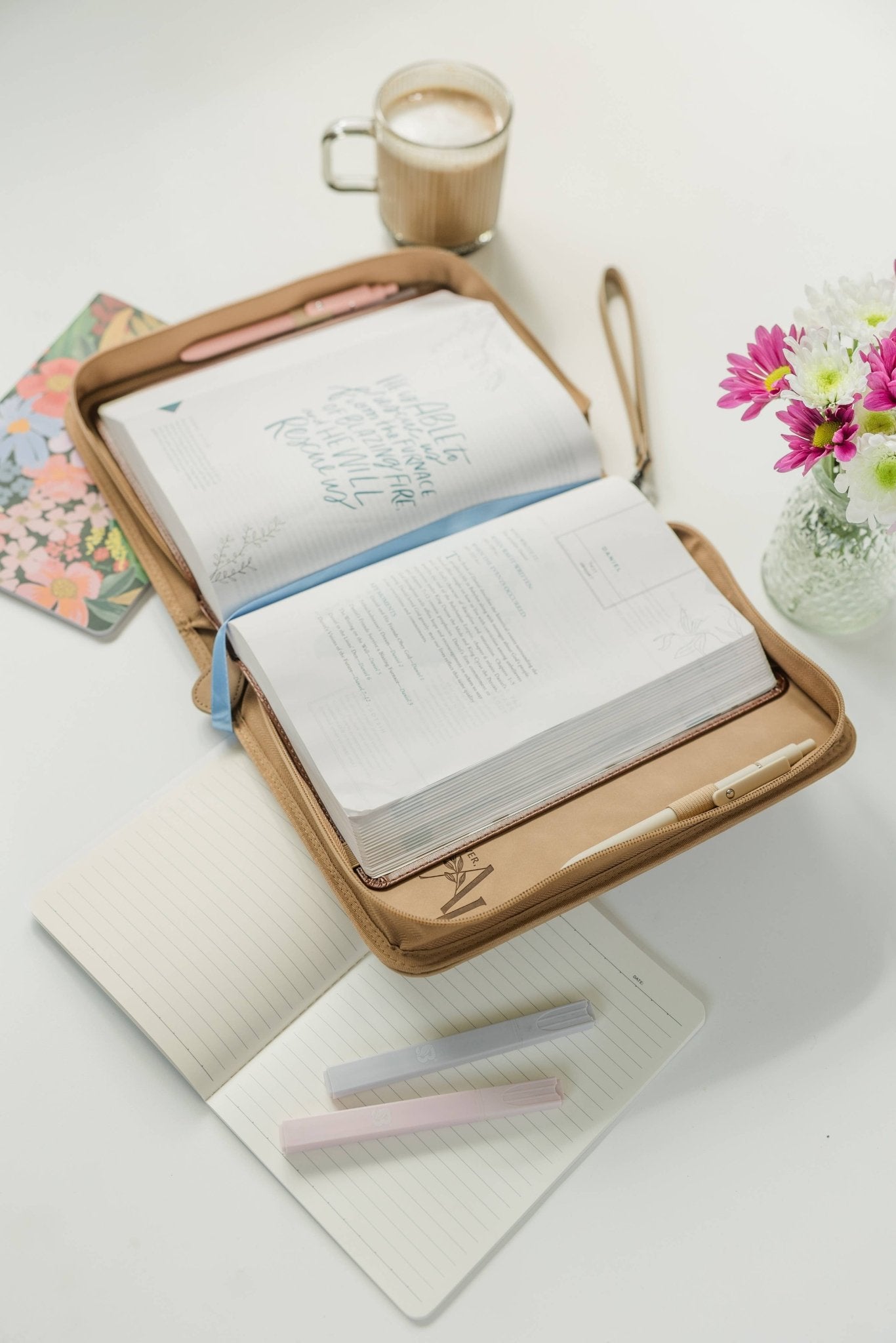 Trio Floral Vegan Leather Bible Case - Purpose + Passion Boutique