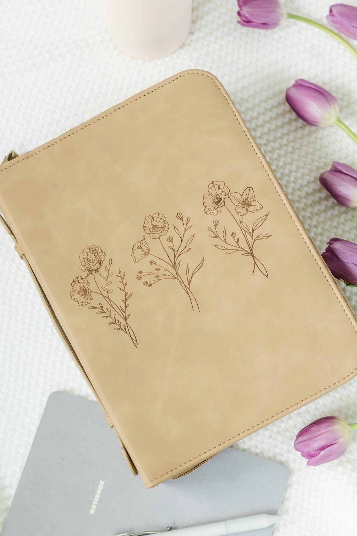 Trio Floral Vegan Leather Bible Case - Purpose + Passion Boutique
