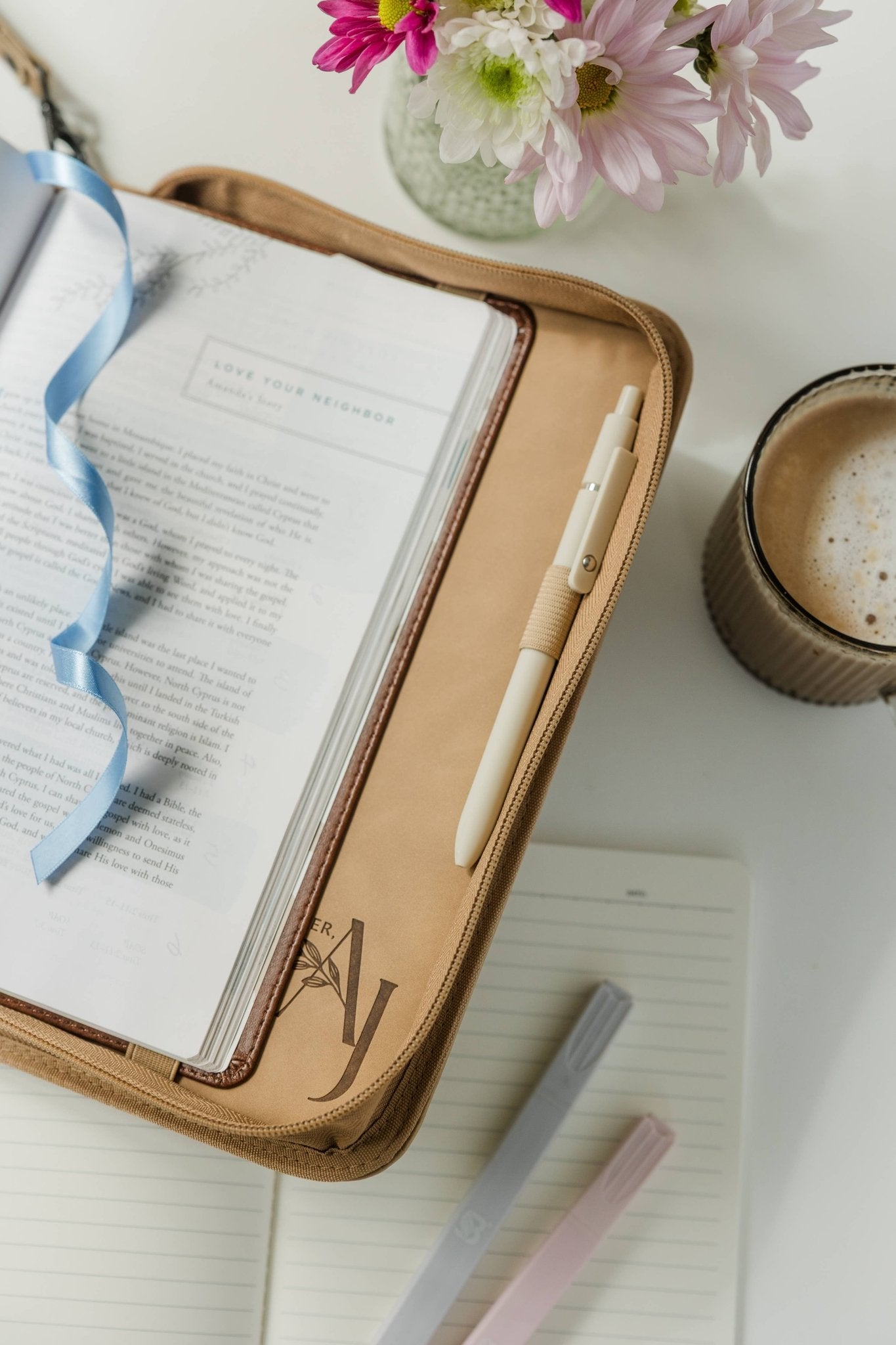 Trio Floral Vegan Leather Bible Case - Purpose + Passion Boutique