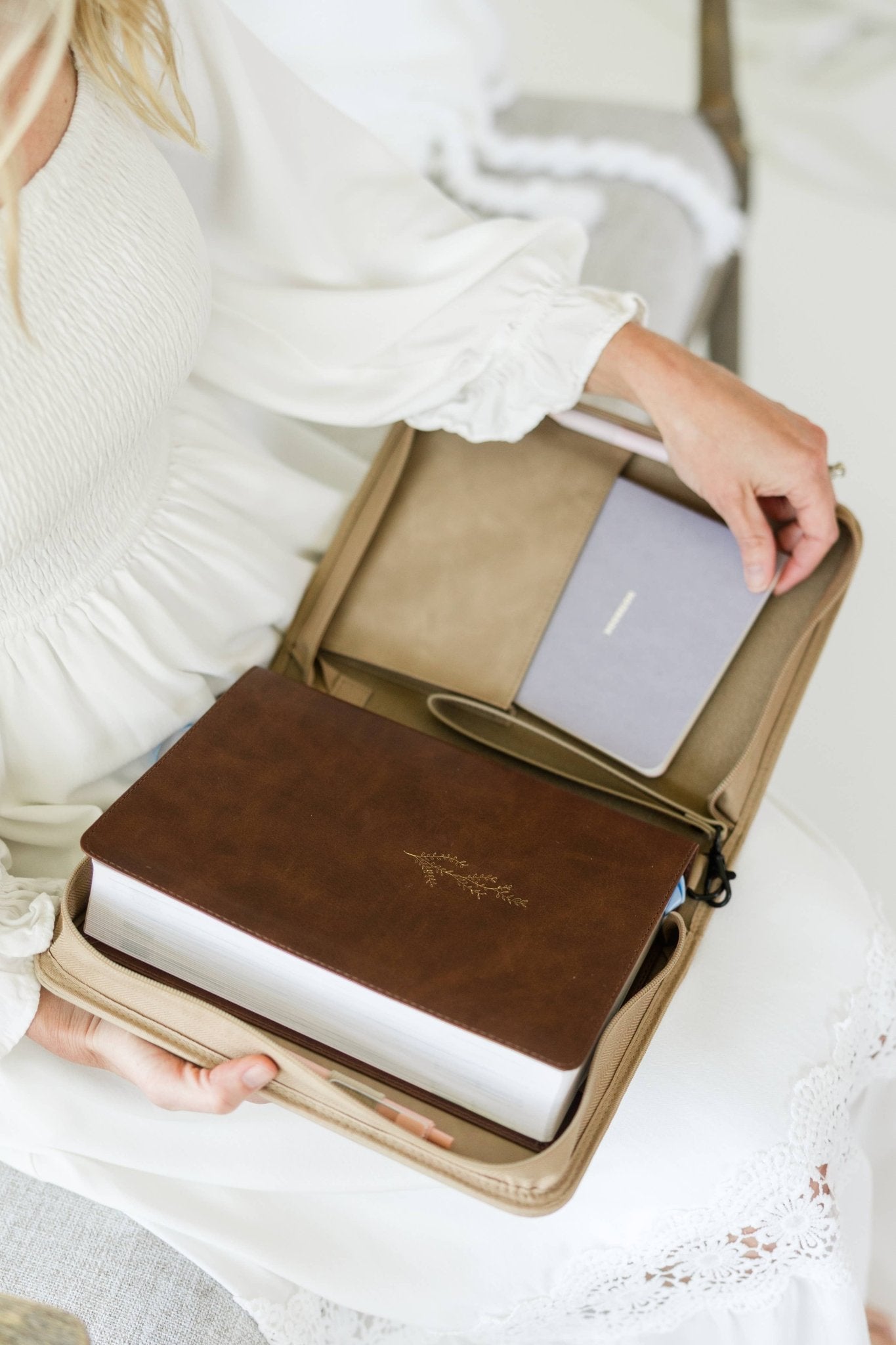 Trio Floral Vegan Leather Bible Case - Purpose + Passion Boutique