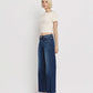 Tummy Control Dark Denim Super High Rise Wide Leg Jean - Purpose + Passion Boutique