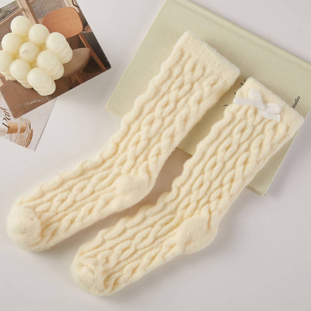 Twisted Cable Knit Fuzzy Sock Gift Set (3pc) - Purpose + Passion Boutique