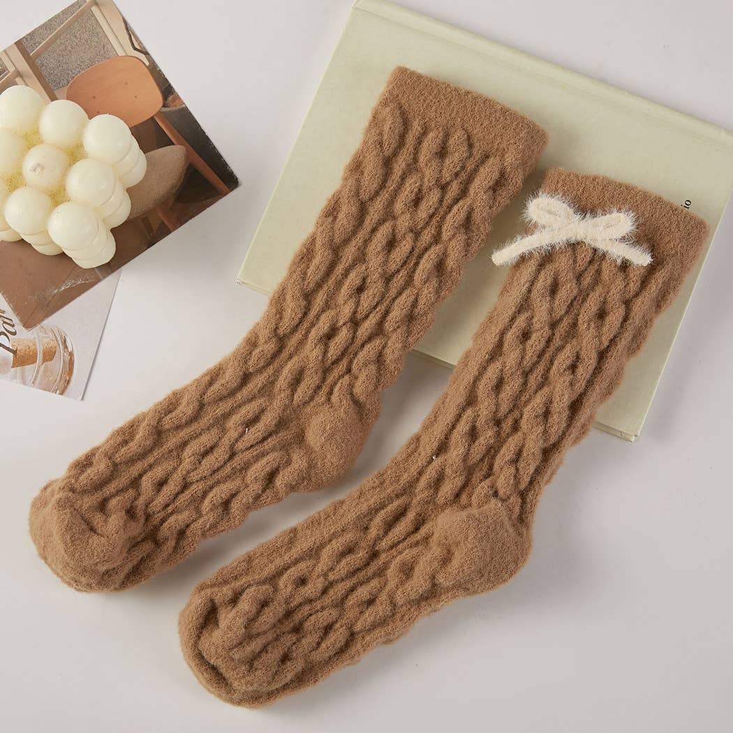 Twisted Cable Knit Fuzzy Sock Gift Set (3pc) - Purpose + Passion Boutique