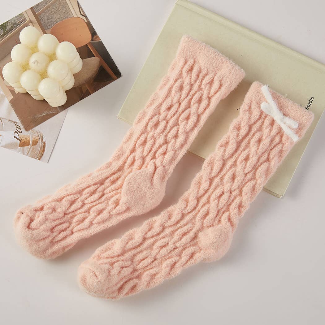 Twisted Cable Knit Fuzzy Sock Gift Set (3pc) - Purpose + Passion Boutique