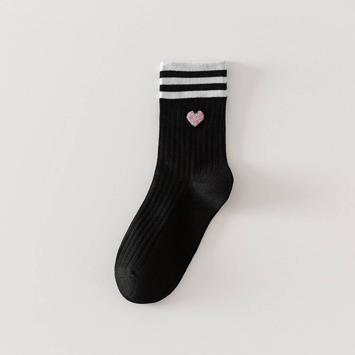 Two Stripes Print Crew Socks - Purpose + Passion Boutique
