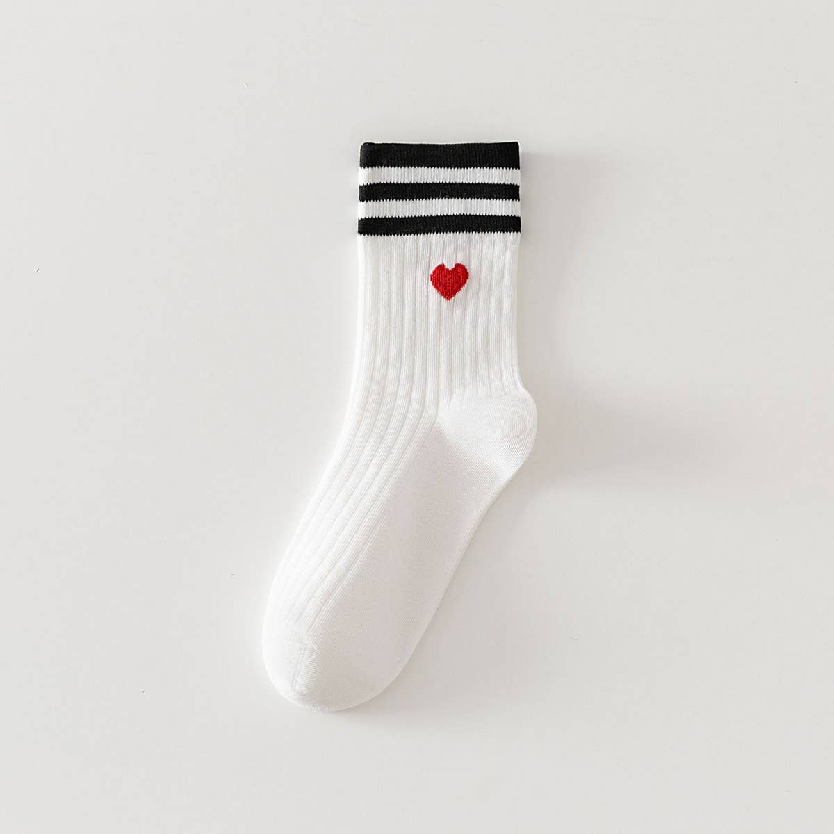 Two Stripes Print Crew Socks - Purpose + Passion Boutique
