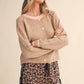 Two - Tone Sweater Cardigan - Purpose + Passion Boutique