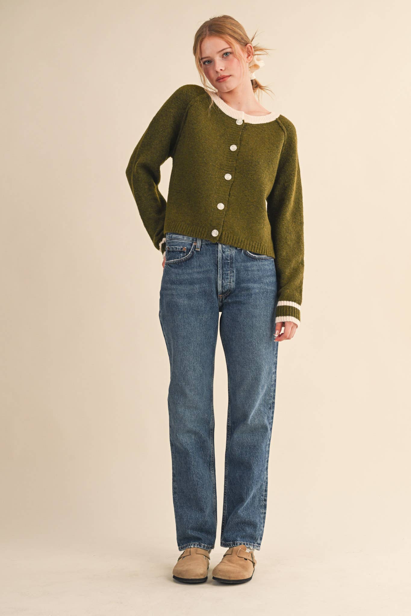 Two - Tone Sweater Cardigan - Purpose + Passion Boutique