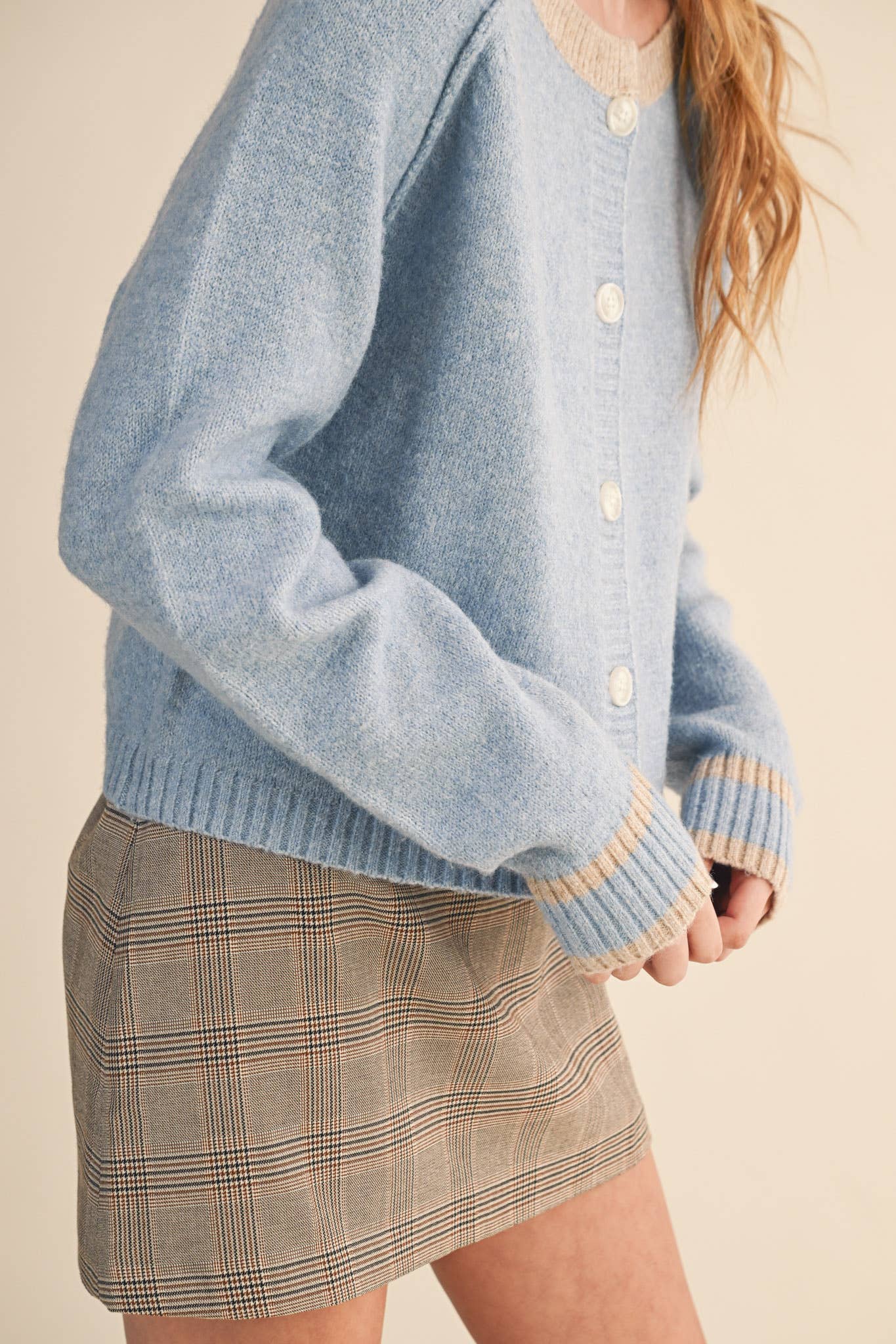 Two - Tone Sweater Cardigan - Purpose + Passion Boutique