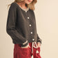 Two - Tone Sweater Cardigan - Purpose + Passion Boutique