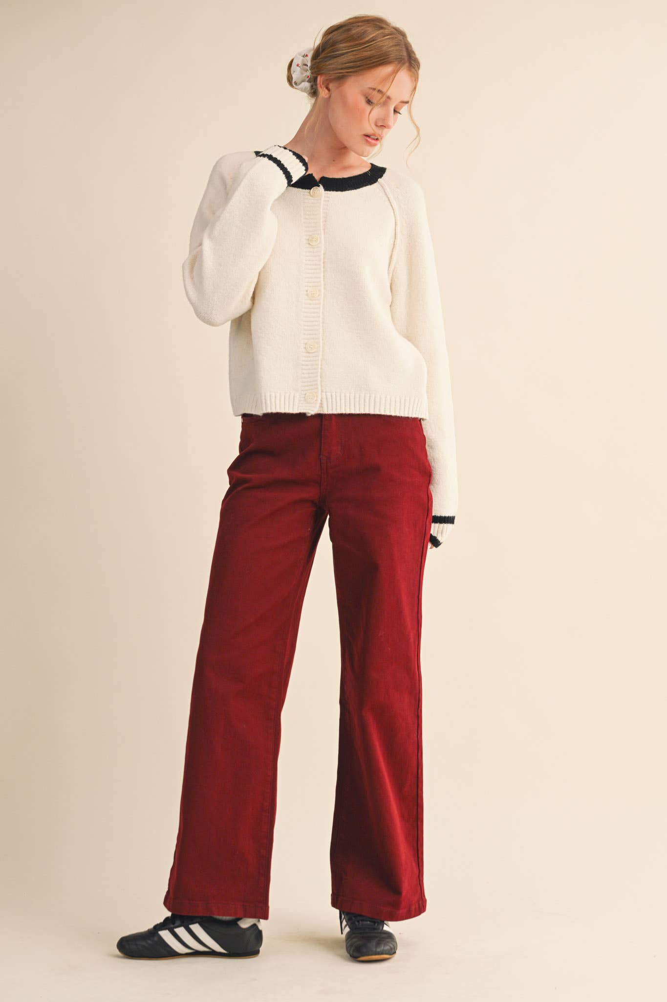 Two - Tone Sweater Cardigan - Purpose + Passion Boutique