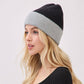Two Toned Color Ribbed Beanie - Purpose + Passion Boutique