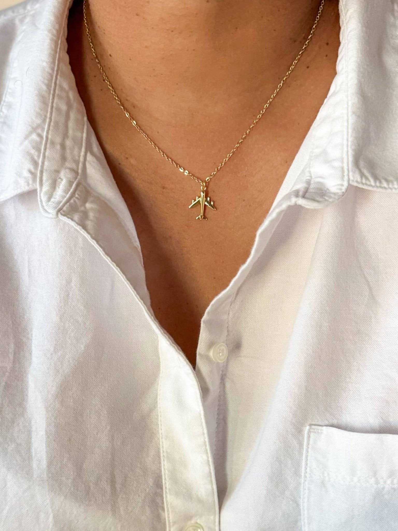 Up and Away Airplane Necklace - Purpose + Passion Boutique