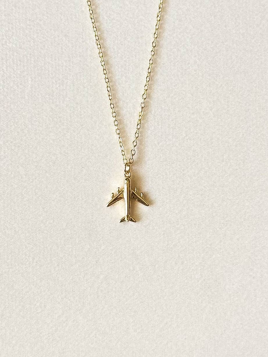 Up and Away Airplane Necklace - Purpose + Passion Boutique
