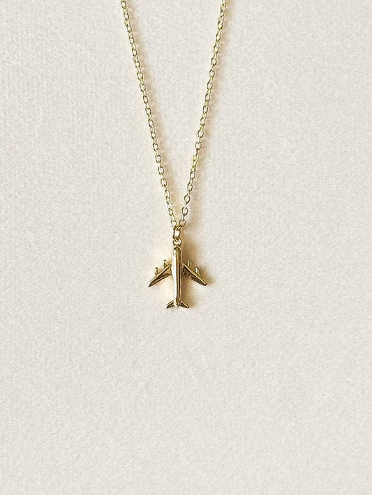 Up and Away Airplane Necklace - Purpose + Passion Boutique
