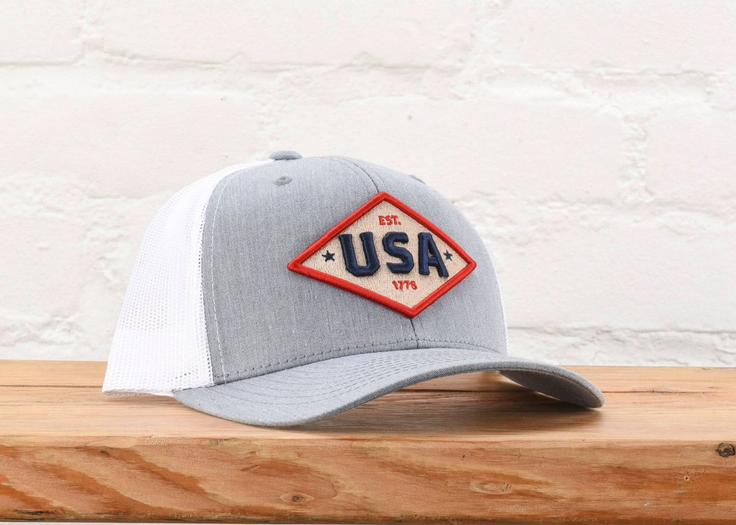 USA Gold Patriot Snapback Hat Grey / White - Purpose + Passion Boutique