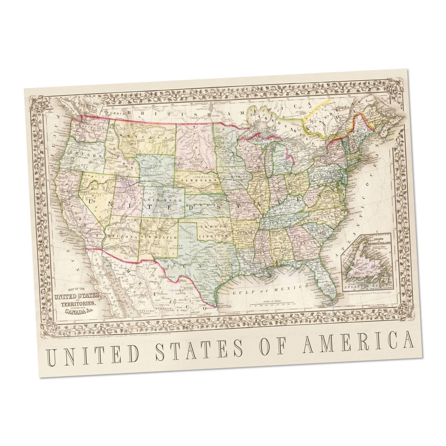 USA Vintage Map 500 Piece Jigsaw in a Tube - Purpose + Passion Boutique