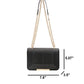 Vegan Leather Chevron Crossbody Shoulder Flap Bag - Purpose + Passion Boutique