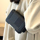 Vegan Leather Chevron Crossbody Shoulder Flap Bag - Purpose + Passion Boutique