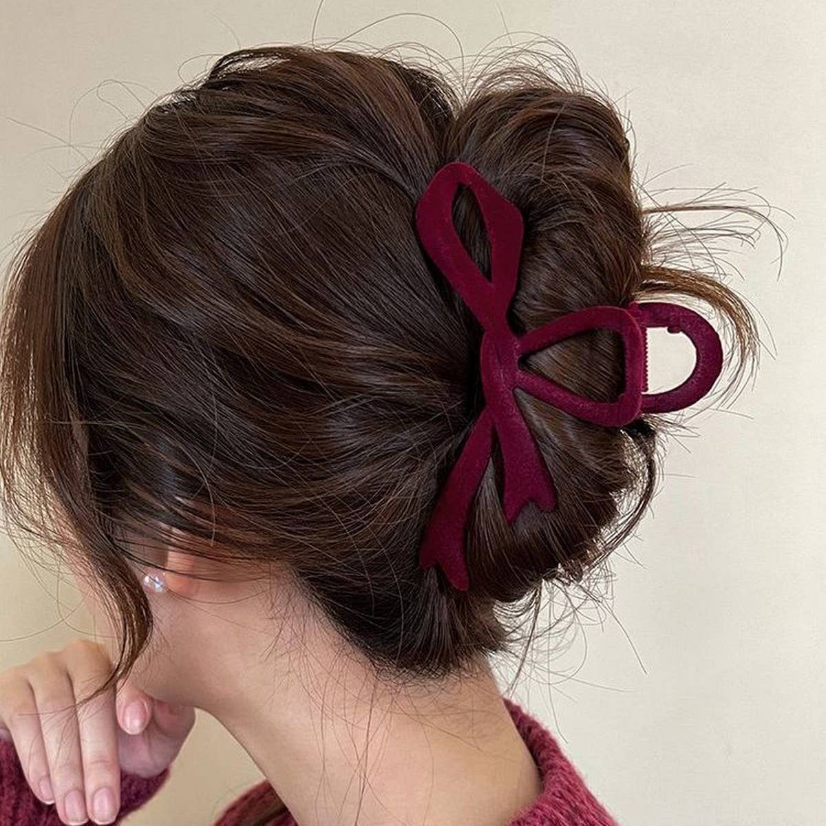 Velvet Bow Hair Clip Claw - Purpose + Passion Boutique