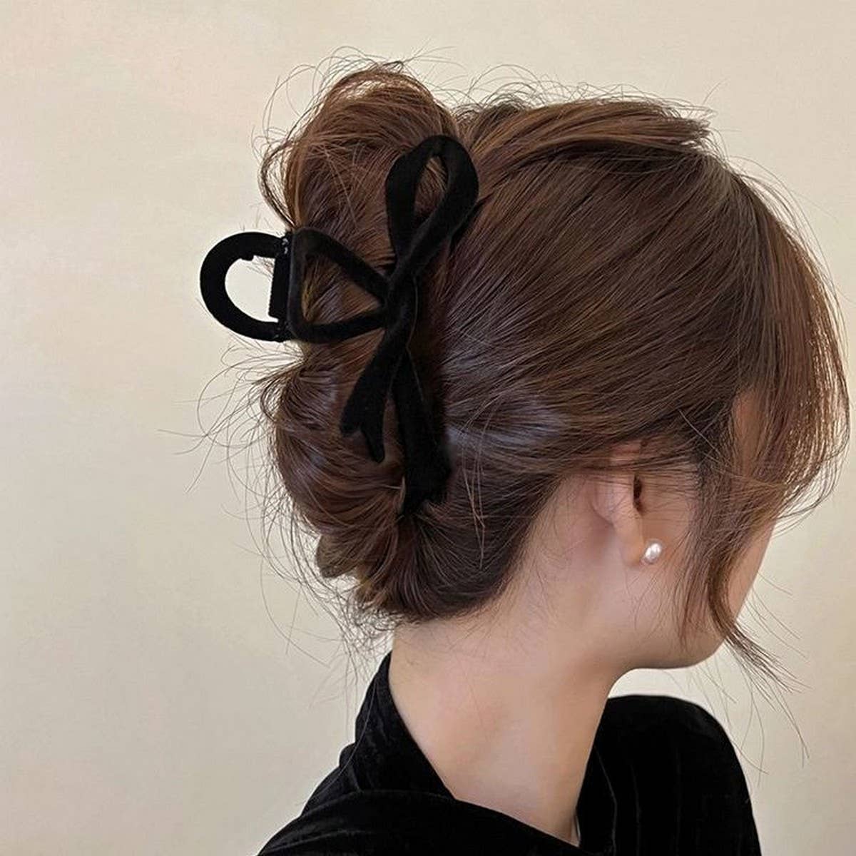 Velvet Bow Hair Clip Claw - Purpose + Passion Boutique
