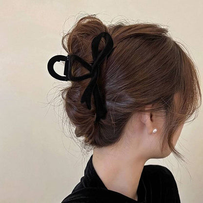 Velvet Bow Hair Clip Claw - Purpose + Passion Boutique