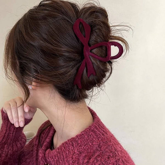 Velvet Bow Hair Clip Claw - Purpose + Passion Boutique