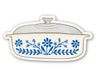 Vintage Blue Floral Casserole Dish Sticker - Purpose + Passion Boutique