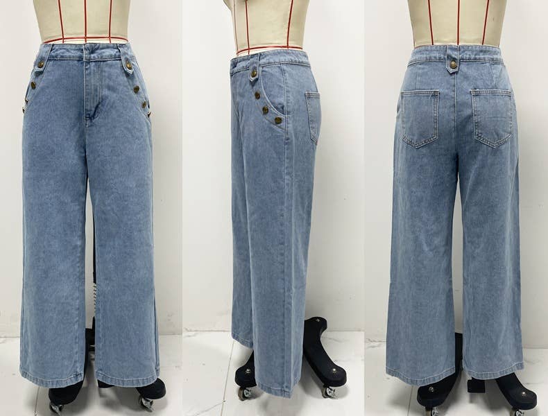 Vintage Denim Front Button Waistcoat Jeans Set - Purpose + Passion Boutique