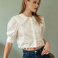 Vintage Floral Lace Trim Blouse - Purpose + Passion Boutique