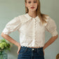 Vintage Floral Lace Trim Blouse - Purpose + Passion Boutique