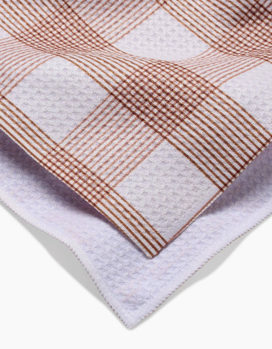 Vintage Gingham Natural Tea Towel - Purpose + Passion Boutique