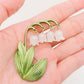 Vintage Glaze Lilies Flower Brooch - Purpose + Passion Boutique