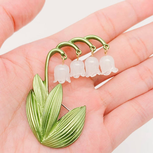 Vintage Glaze Lilies Flower Brooch - Purpose + Passion Boutique