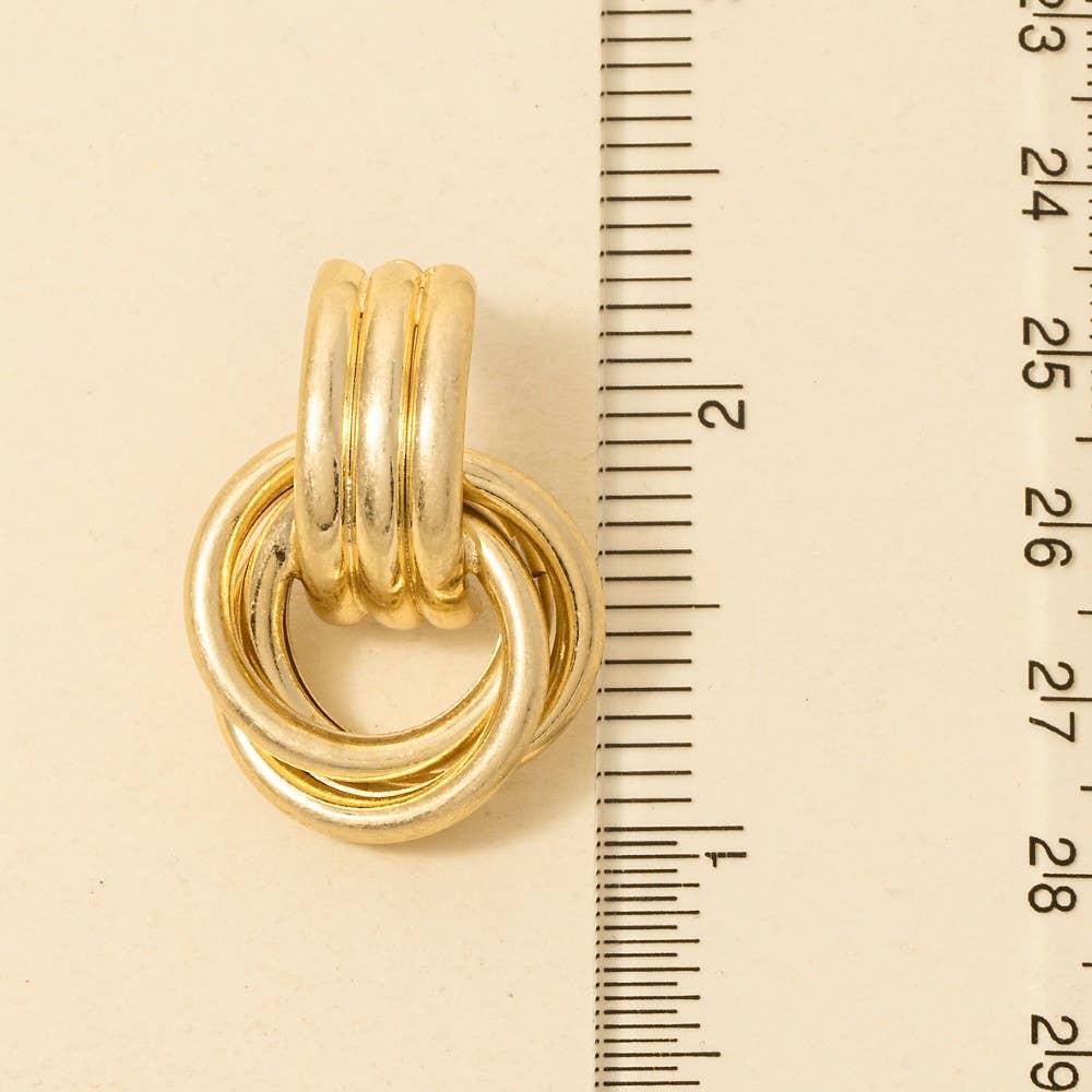 Vintage Gold Dipped Knot Hoop Earrings - Purpose + Passion Boutique