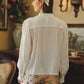 Vintage - Inspired Lace Trimmed Blouse - Purpose + Passion Boutique