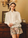 Vintage - Inspired Lace Trimmed Blouse - Purpose + Passion Boutique
