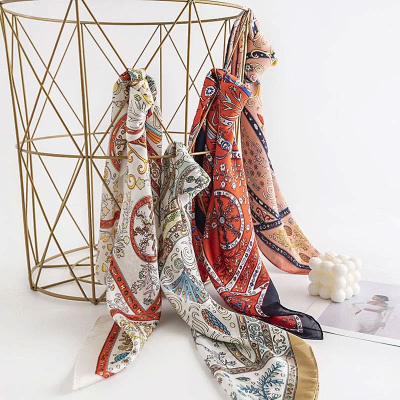 Vintage Pattern Square Scarf - Purpose + Passion Boutique