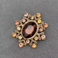 Vintage Sparkling Glass & Rhinestone Snowflake Brooch - Purpose + Passion Boutique