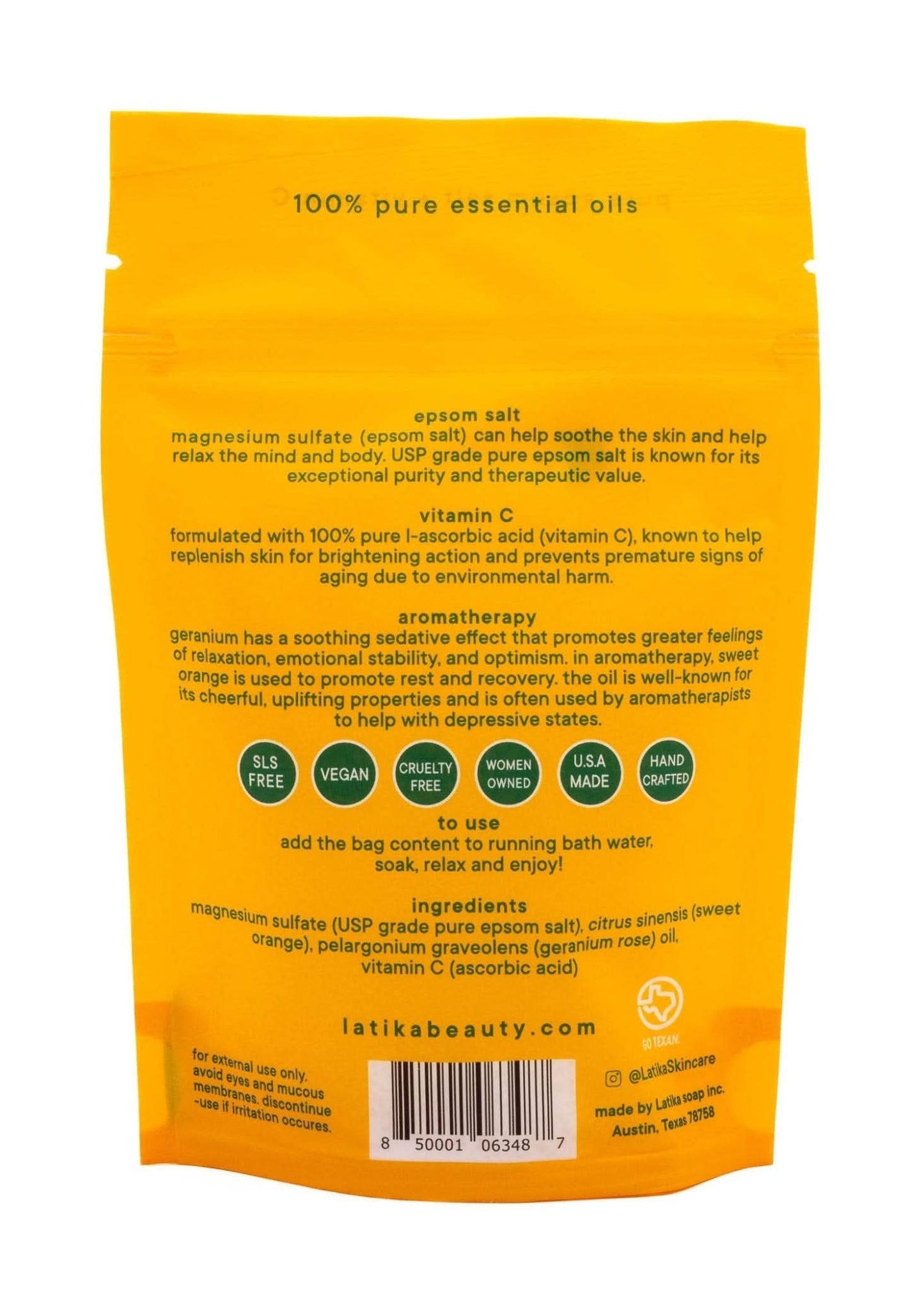 Vitamin C Epsom Bath Soak - Purpose + Passion Boutique