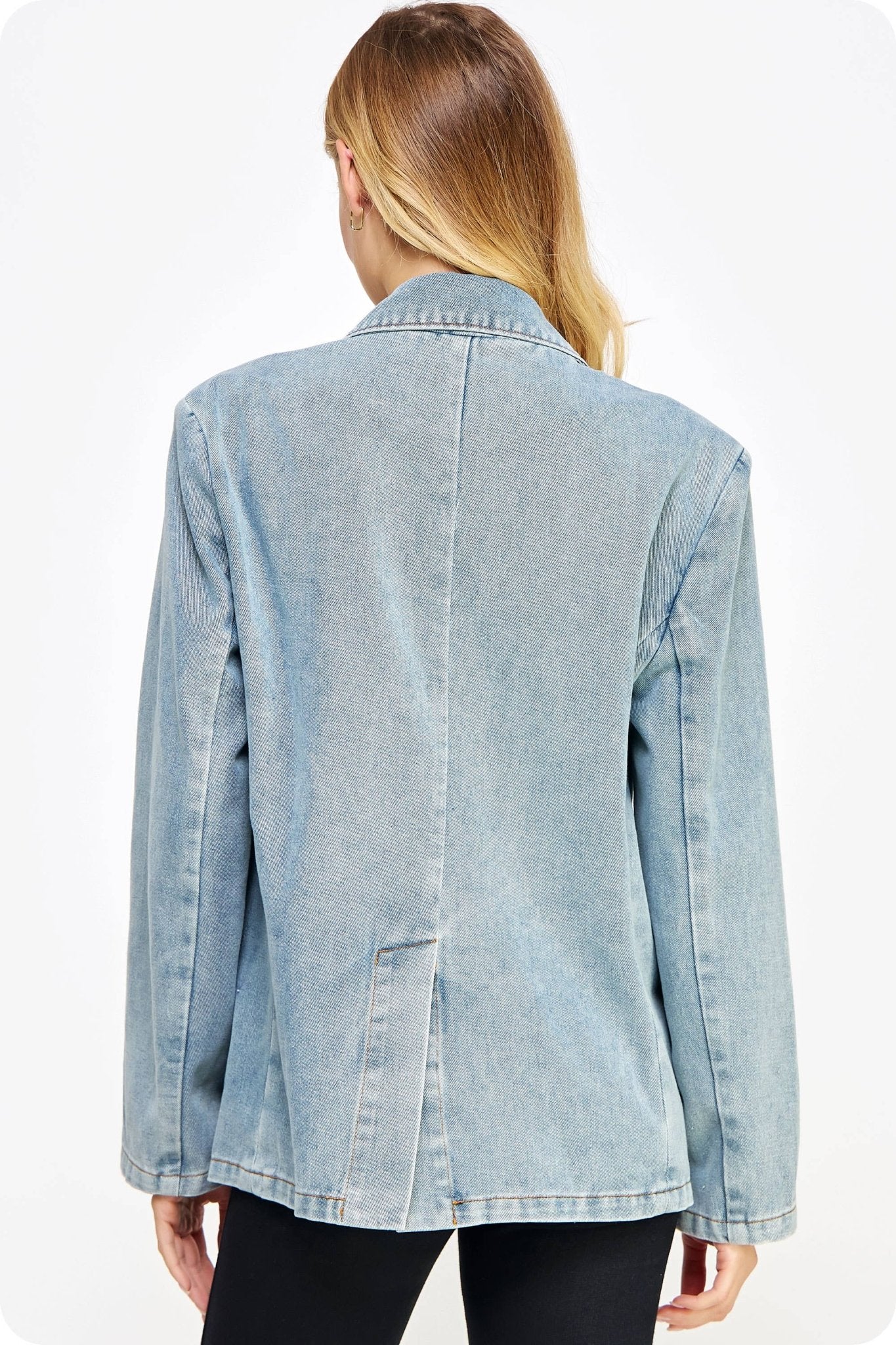 Washed Denim Blazer - Purpose + Passion Boutique