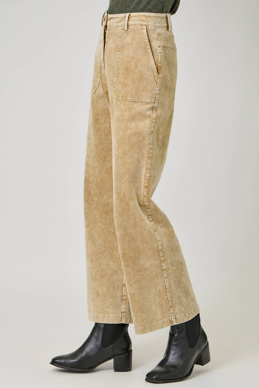 Washed Latte Corduroy Trousers - Purpose + Passion Boutique
