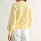 Washed Yellow Cable Knit Cardigan - Purpose + Passion Boutique
