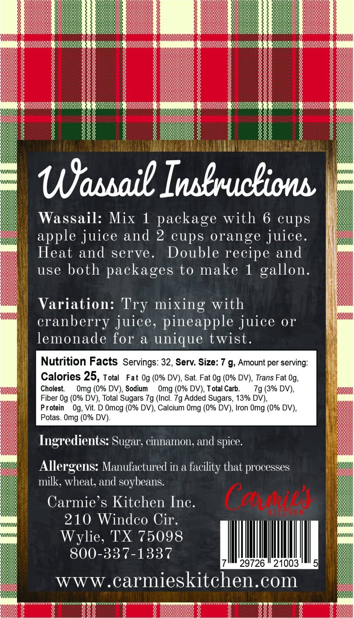 Wassail Spiced Cider Mix - Purpose + Passion Boutique